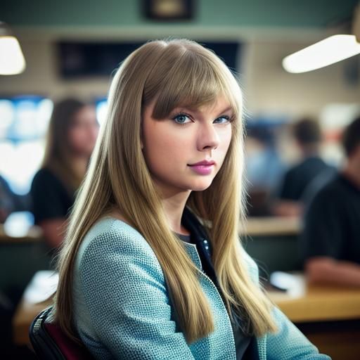 Taylor Swift in a Barbershop: Professional Photography