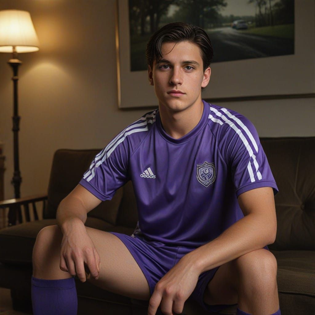 Confident Soccer Player in Hyperrealistic Portrait