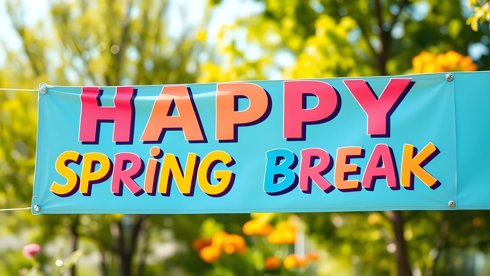 Spring Break Banner in Vibrant Colors