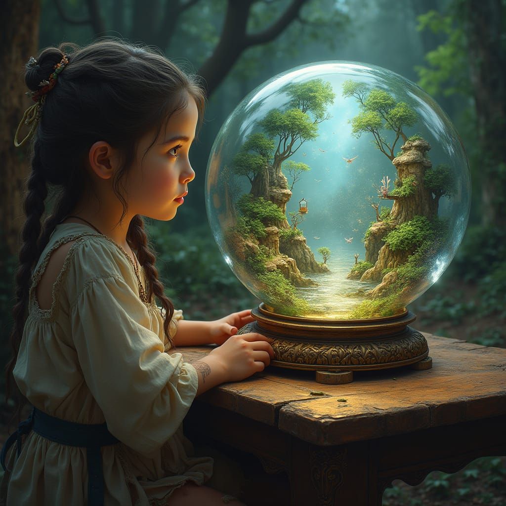 Enchanted Wonderland in Crystal Ball, A Dazzling Escape