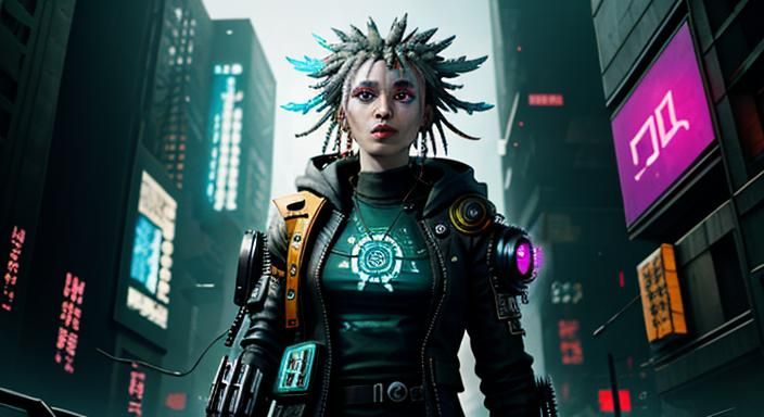 Biopunk Cyberpunk Goddess Collaboration