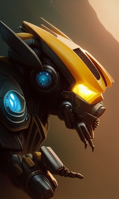 Bumblebee in Hyper Detailed Digital Art