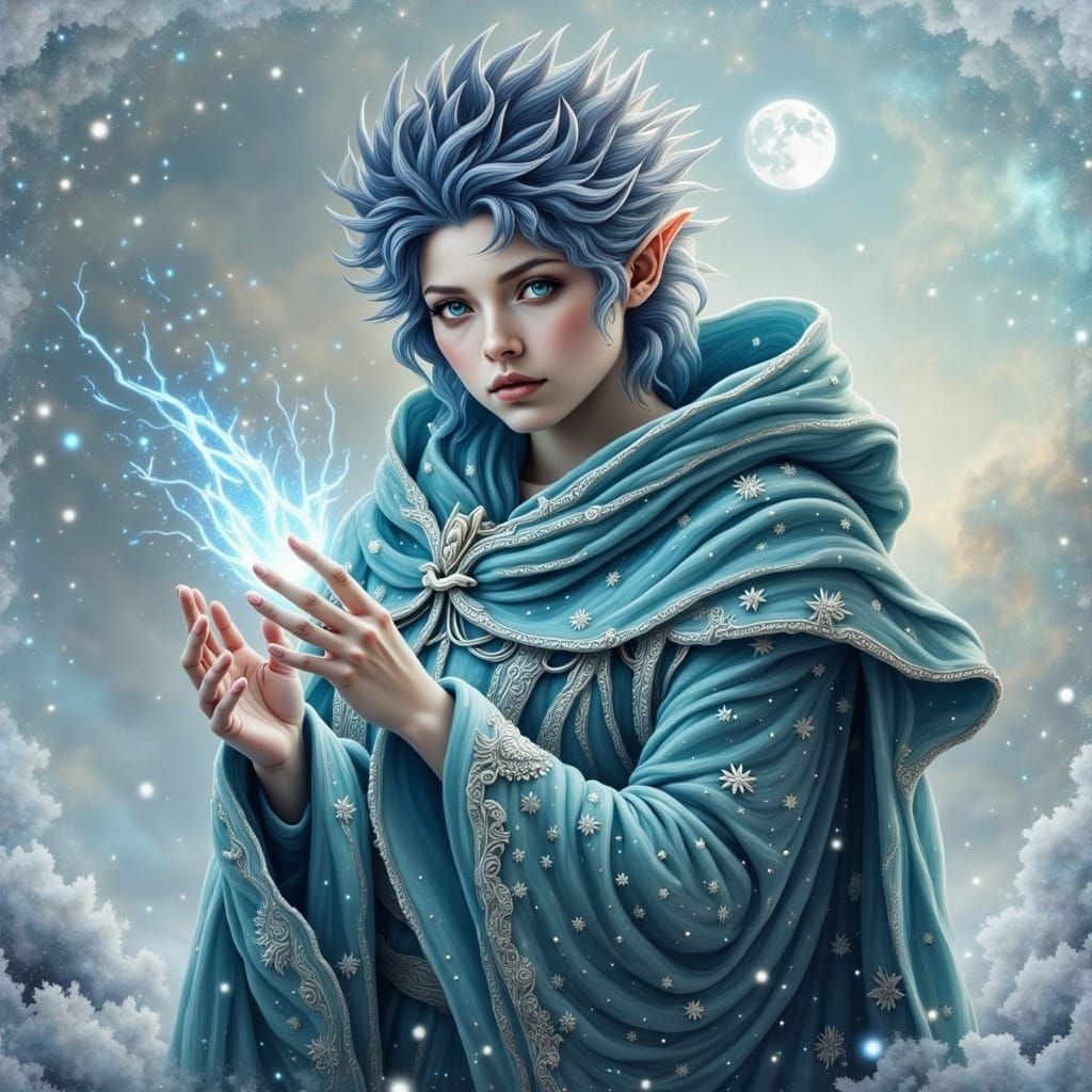 Jack Frost Portrait Bringing First Frost in Realism Style