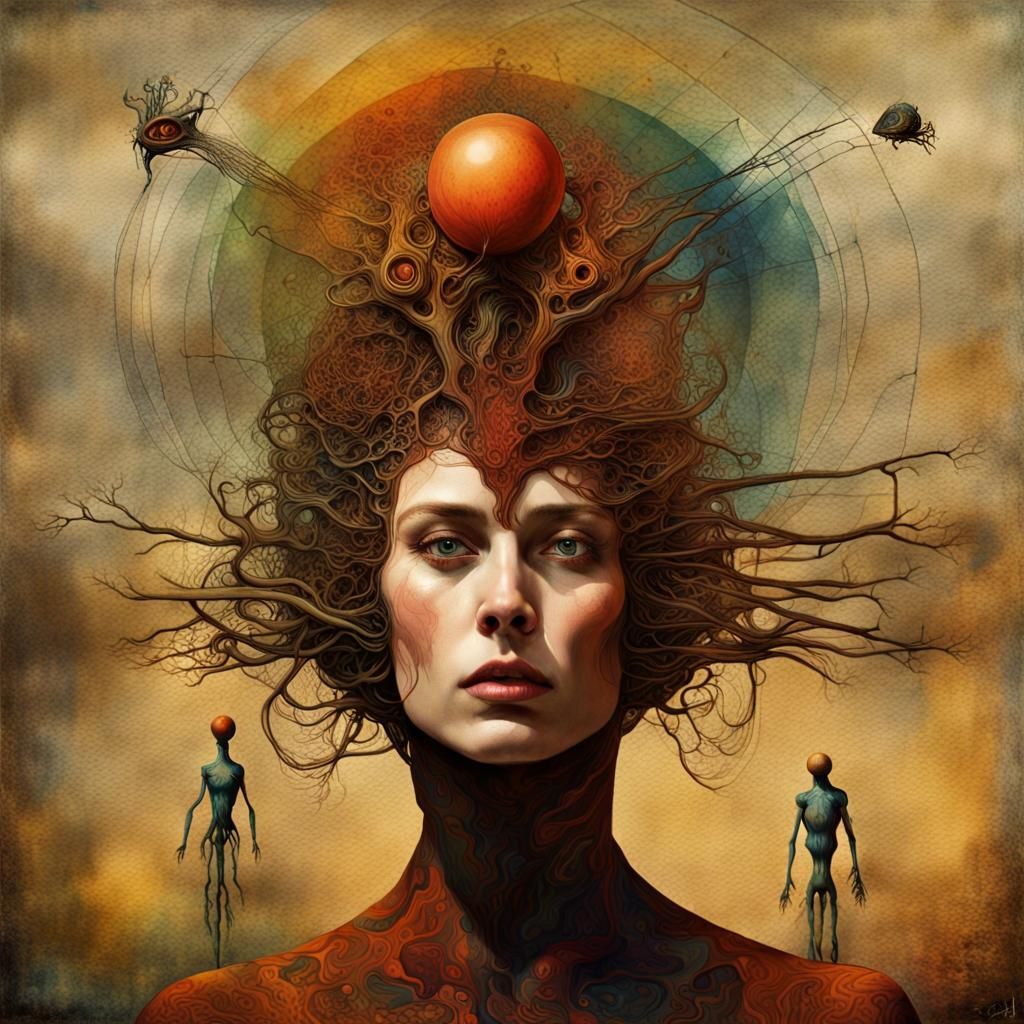 Dreamlike Organicpunk: A Surreal Biometric Masterpiece