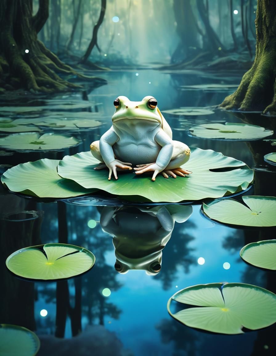Lotus and Toad Meditation: Diamond Painting