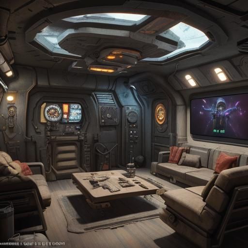Rebel Man Cave on Smuggler Spaceship
