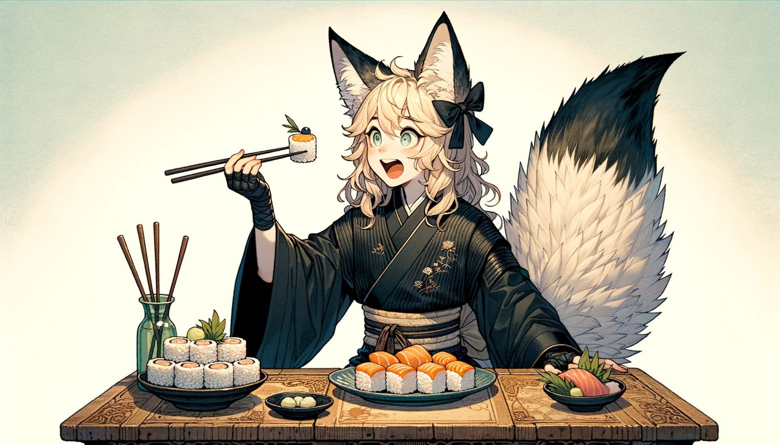 What??? Kitsunes eat fish so it is only natural they go Ga-G...