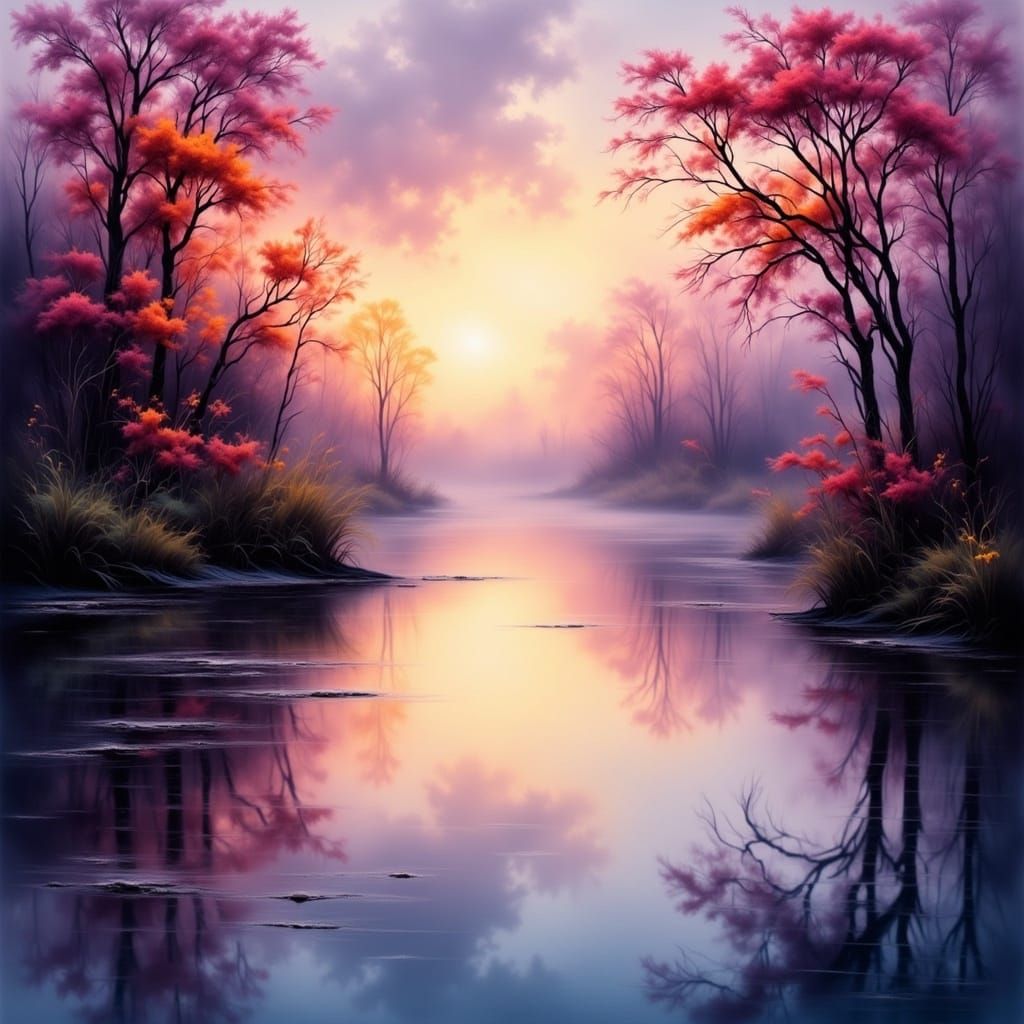 <lora:Moods of Smoke Flux:1.1>
Reflection of a bokeh sunset ...