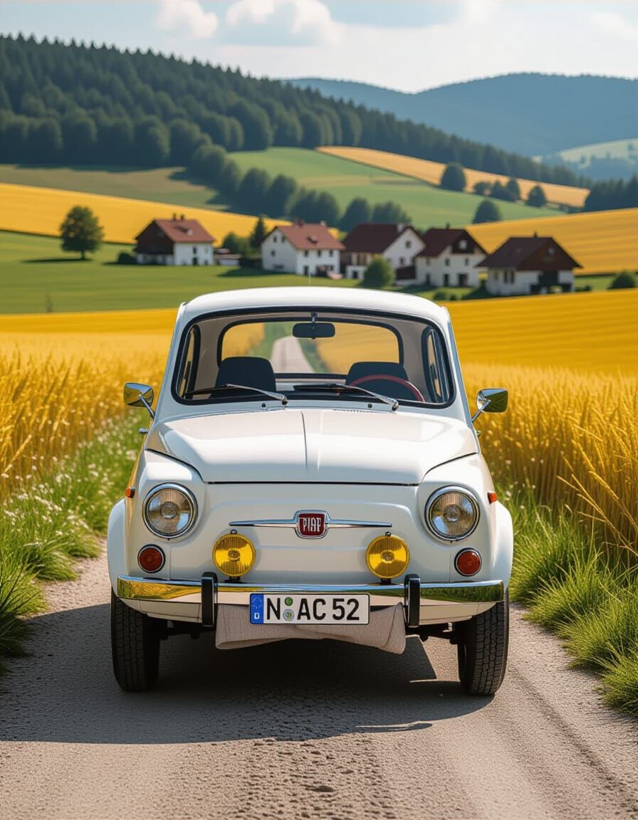 1990 Fiat 126p FL on Rural Road
