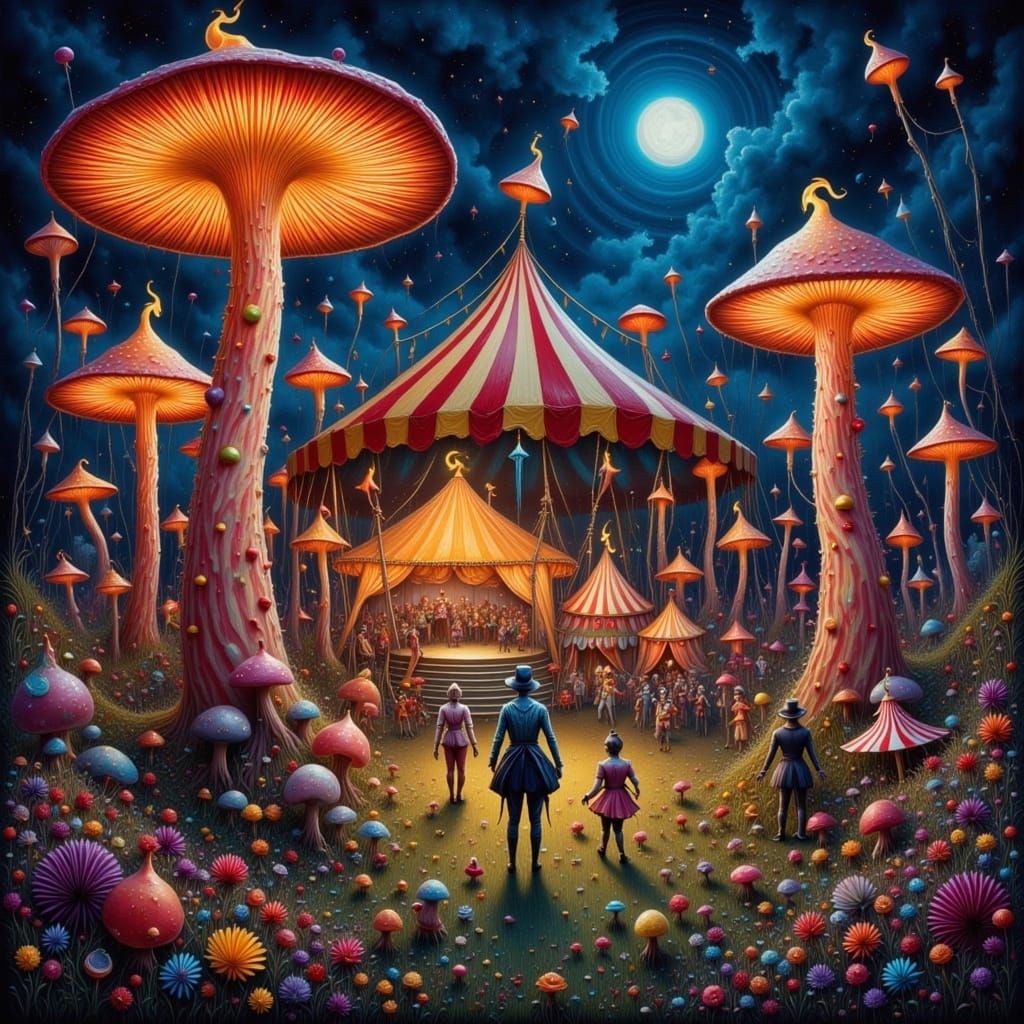 The Whimsical Magical Mushroom Circus