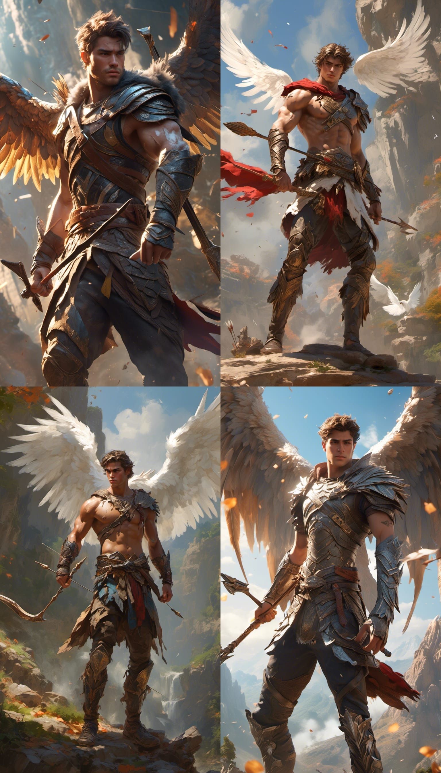 Eros Shooting Arrow: Detailed Matte Painting