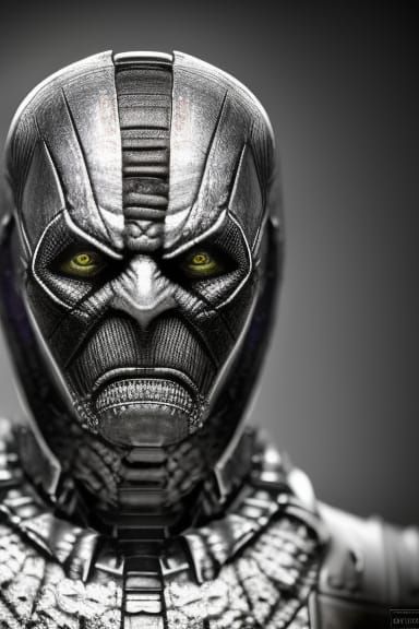 Intricately Textured Akuma Portrait in Hyperrealistic Style