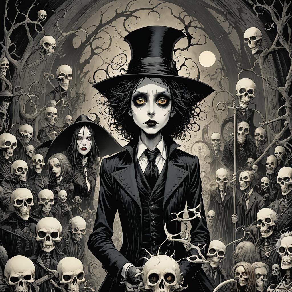 Grimdark Scene in Animated Style