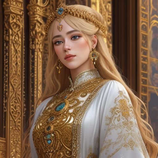Portrait of a fire priestess