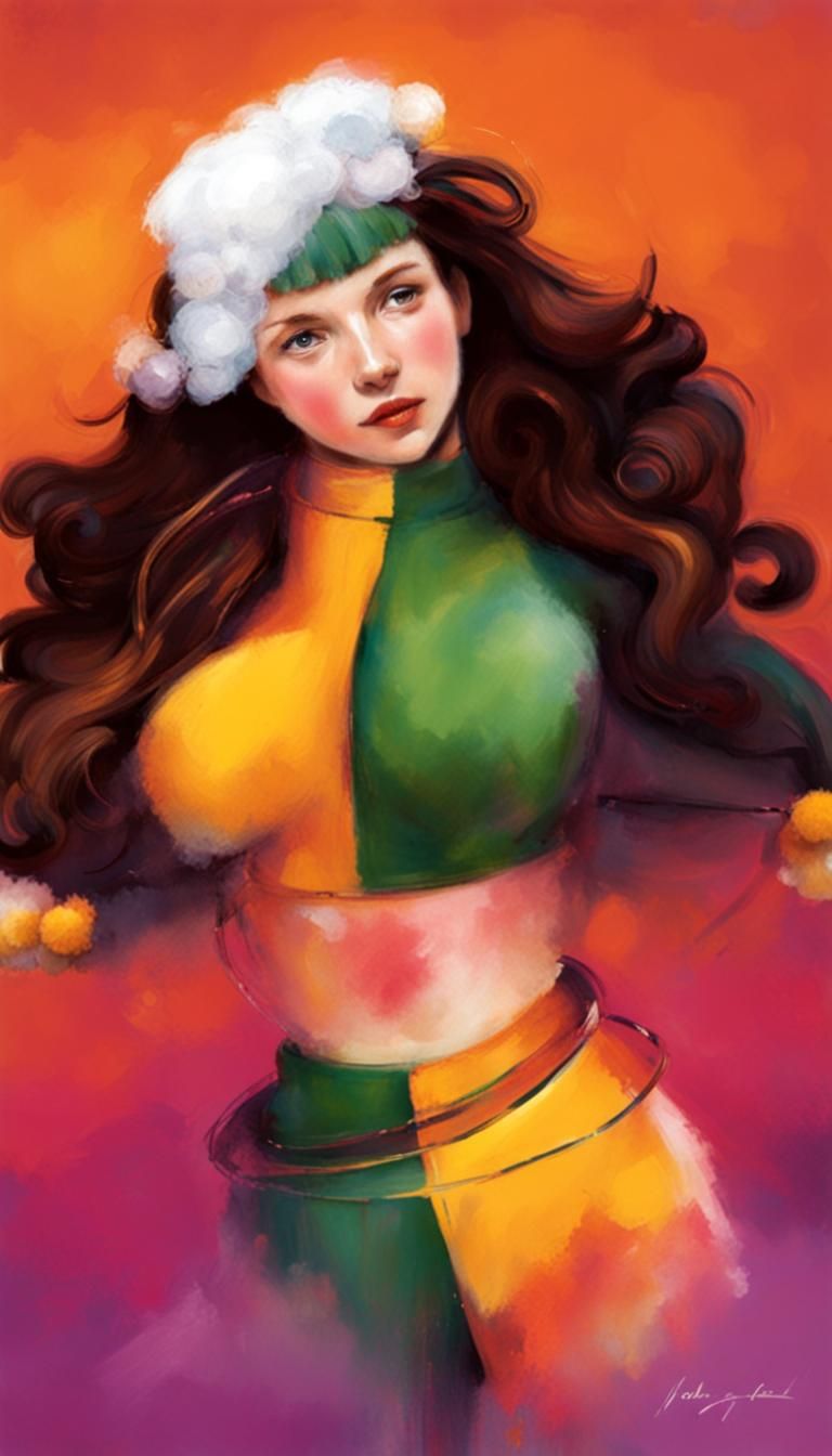 Colorful Pompon Figurines on Display