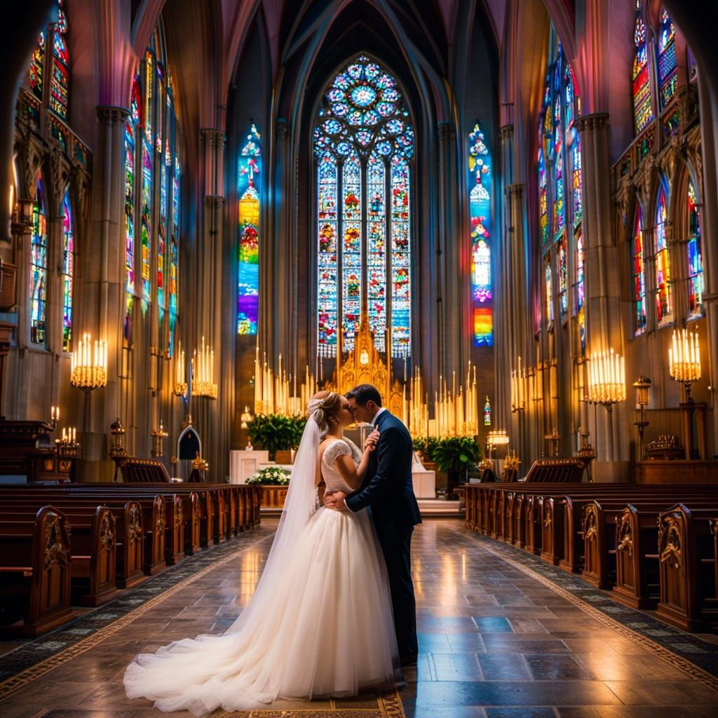Cathedral Wedding: Rainbow After the Storm