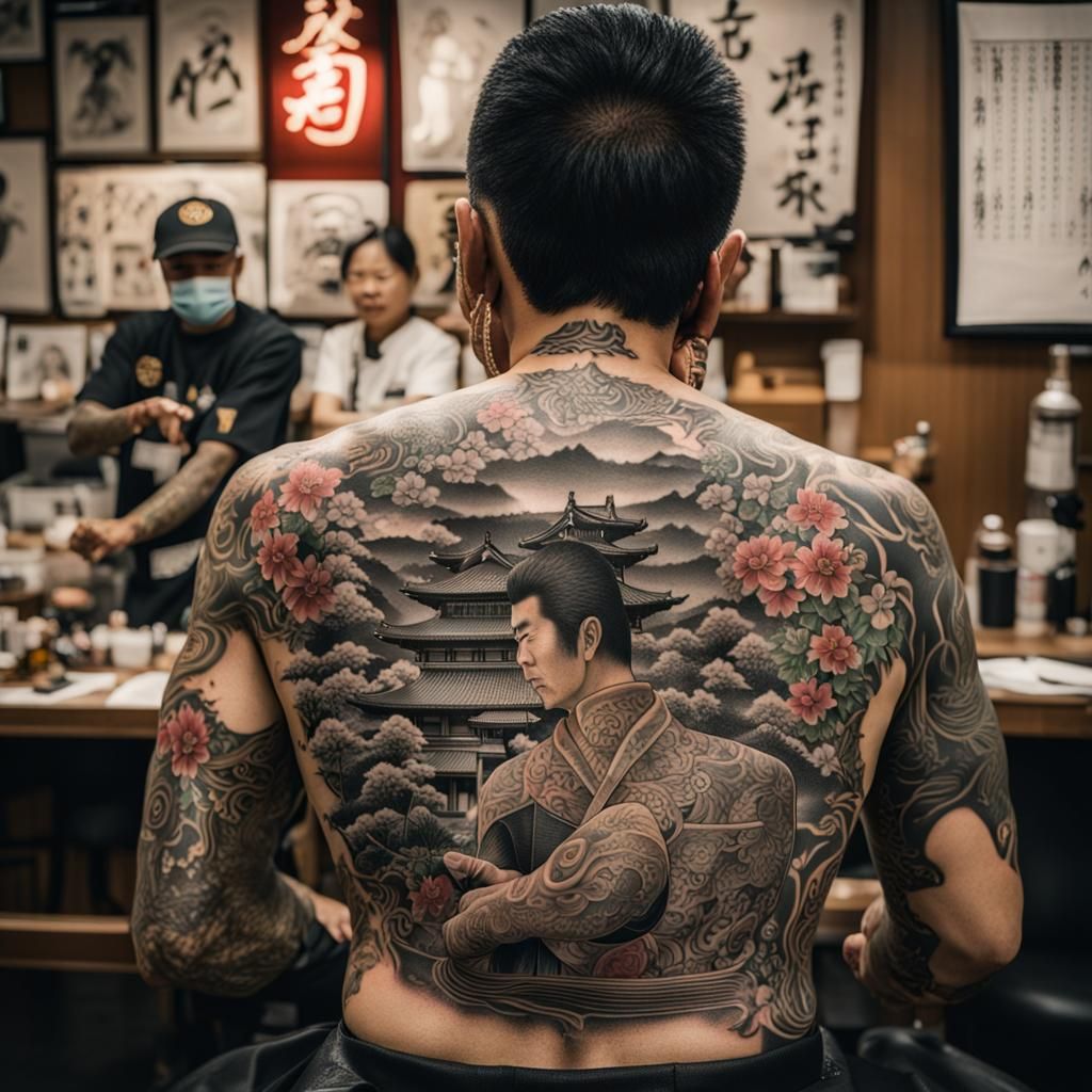 Back-piece tattoo- Asian style