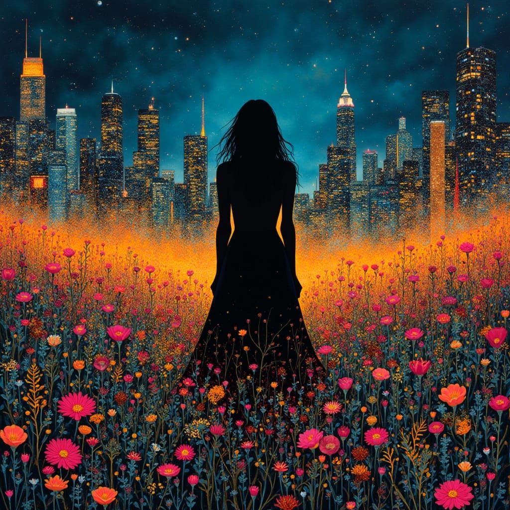 Surreal Harmony of Nature and Urban Landscapes in Maximalist...