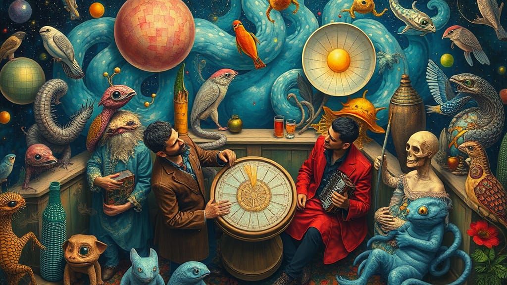 Psychedelic Utopia in Style of Hieronymus Bosch