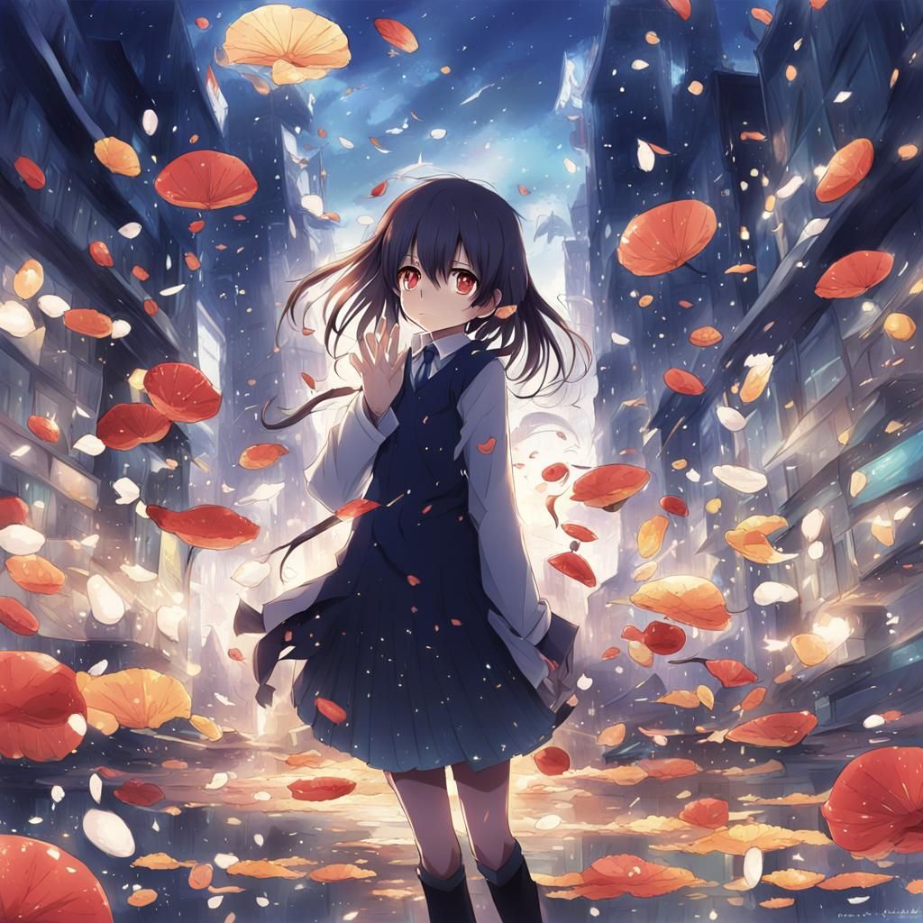 Emotional Anime Character Portrait in Manga Style