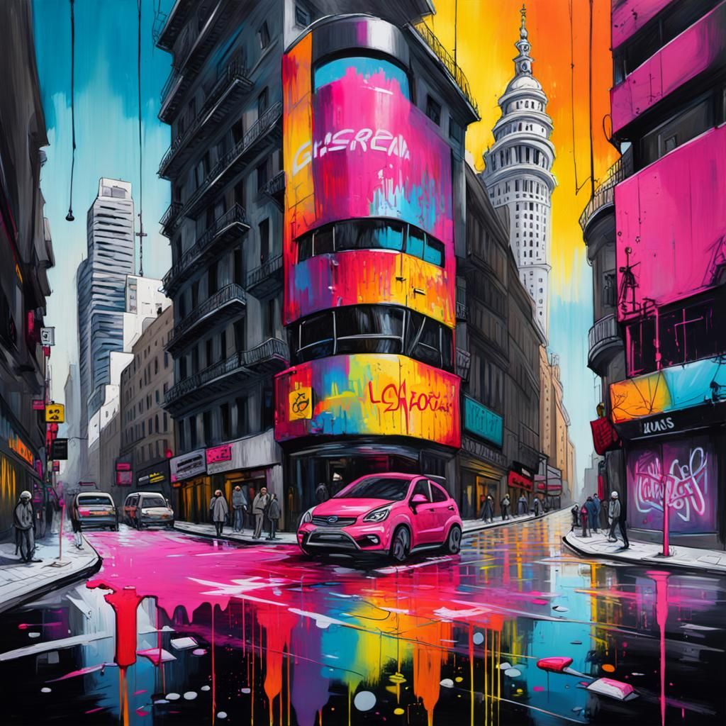 Neon La Gran Via, Madrid, Spain