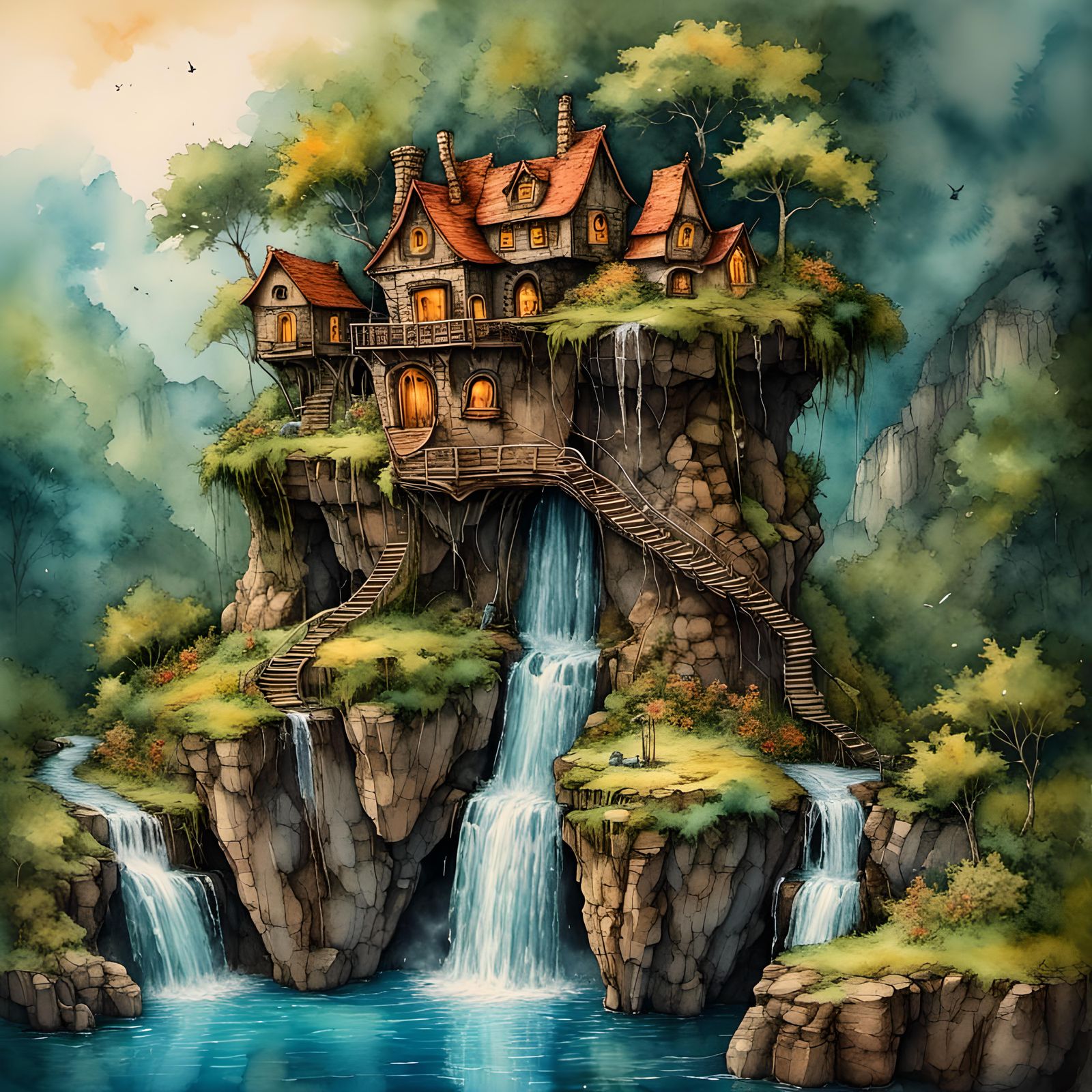 Cliffside Fantasy Fairy House