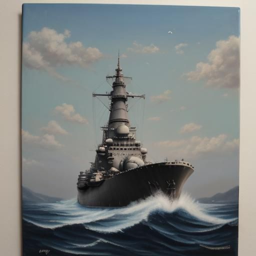 Battleship as Oil Painting