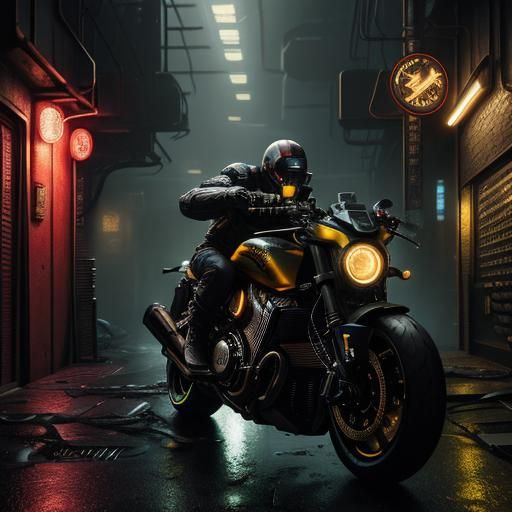 Cyberpunk Engine Overhaul in Neon Alleyway