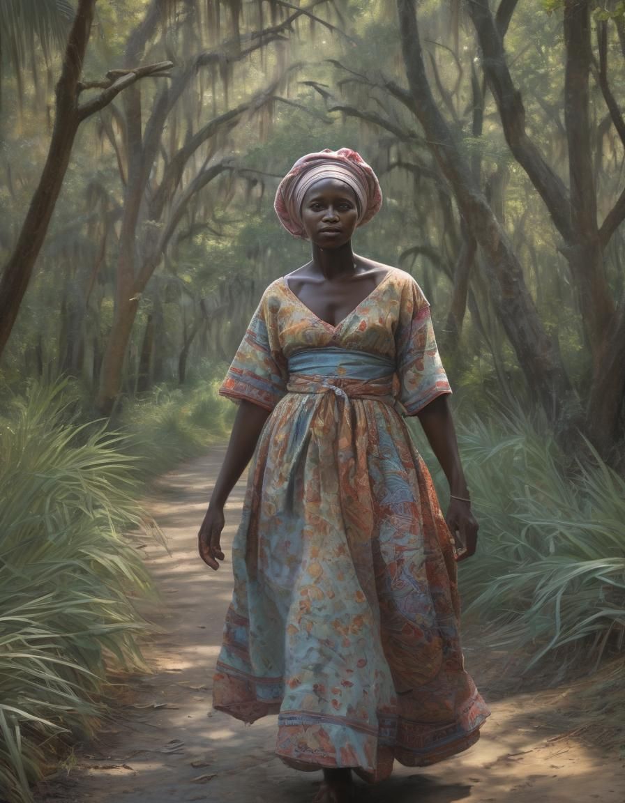 Impressionist Portrait of Gullah Geechee Woman