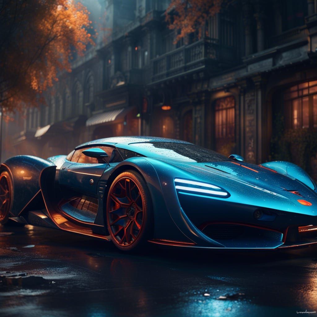 Detailed Matte Painting of a Supercar