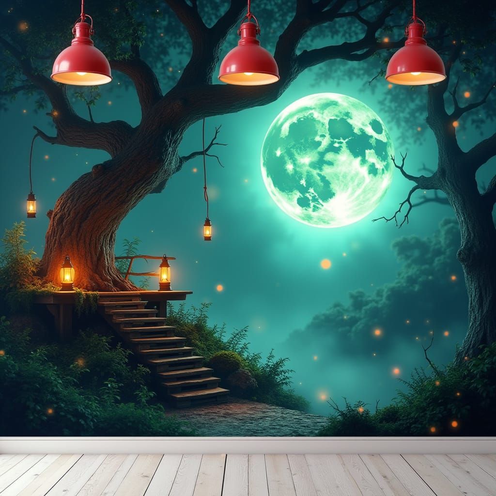 Moonlit Enchantment in a Twisted Forest Wonderland