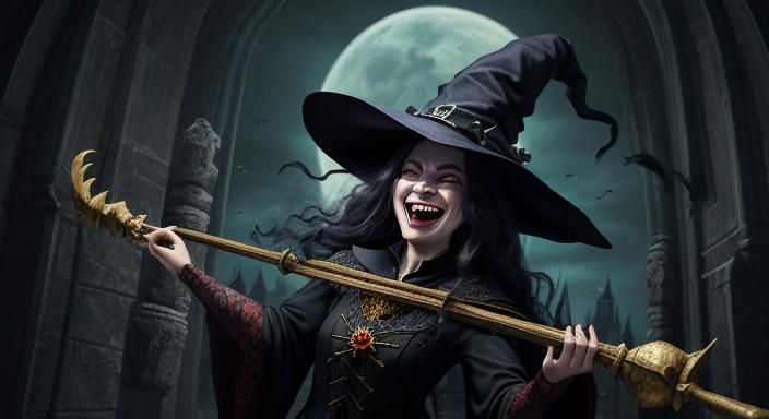 Beautiful Witch with an Evil Laugh
