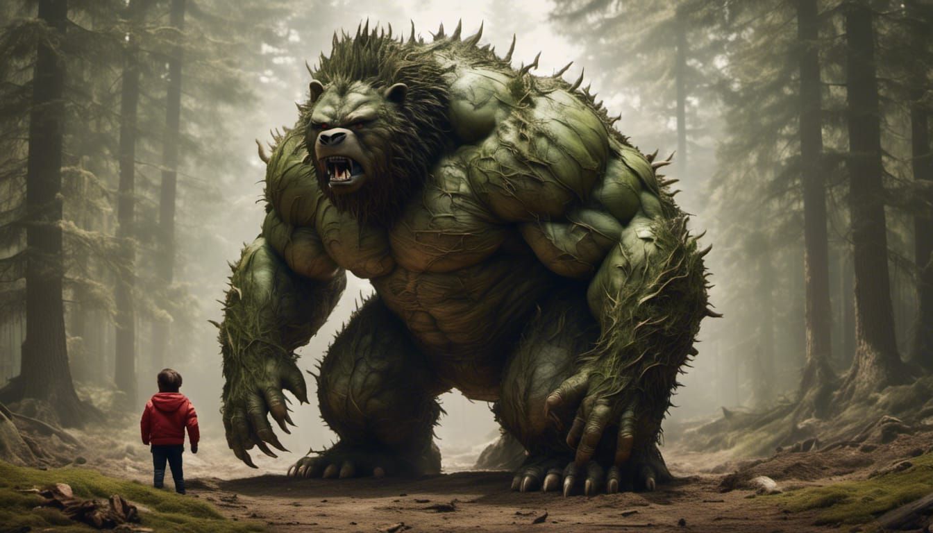 AI Interpretation of a Hulking Beast