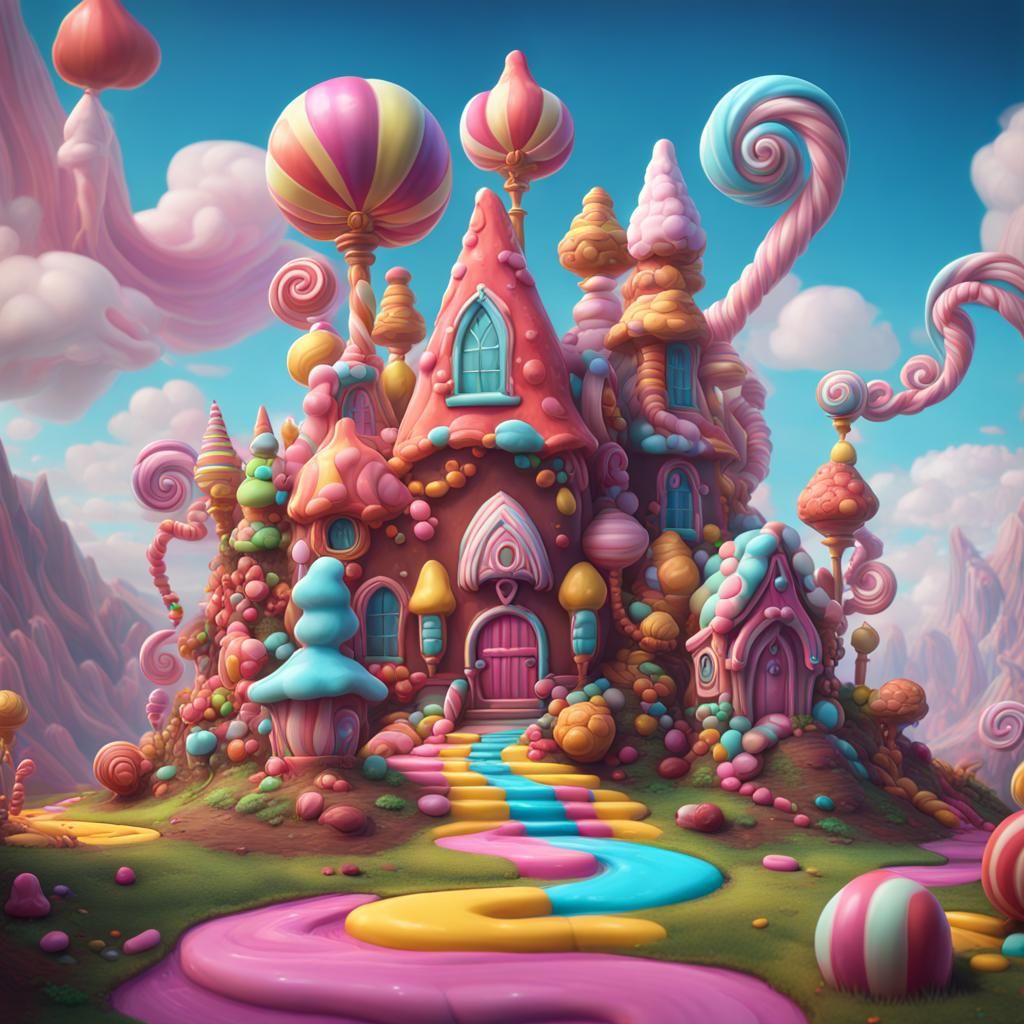Candy Land Guardian in Detailed Matte Painting