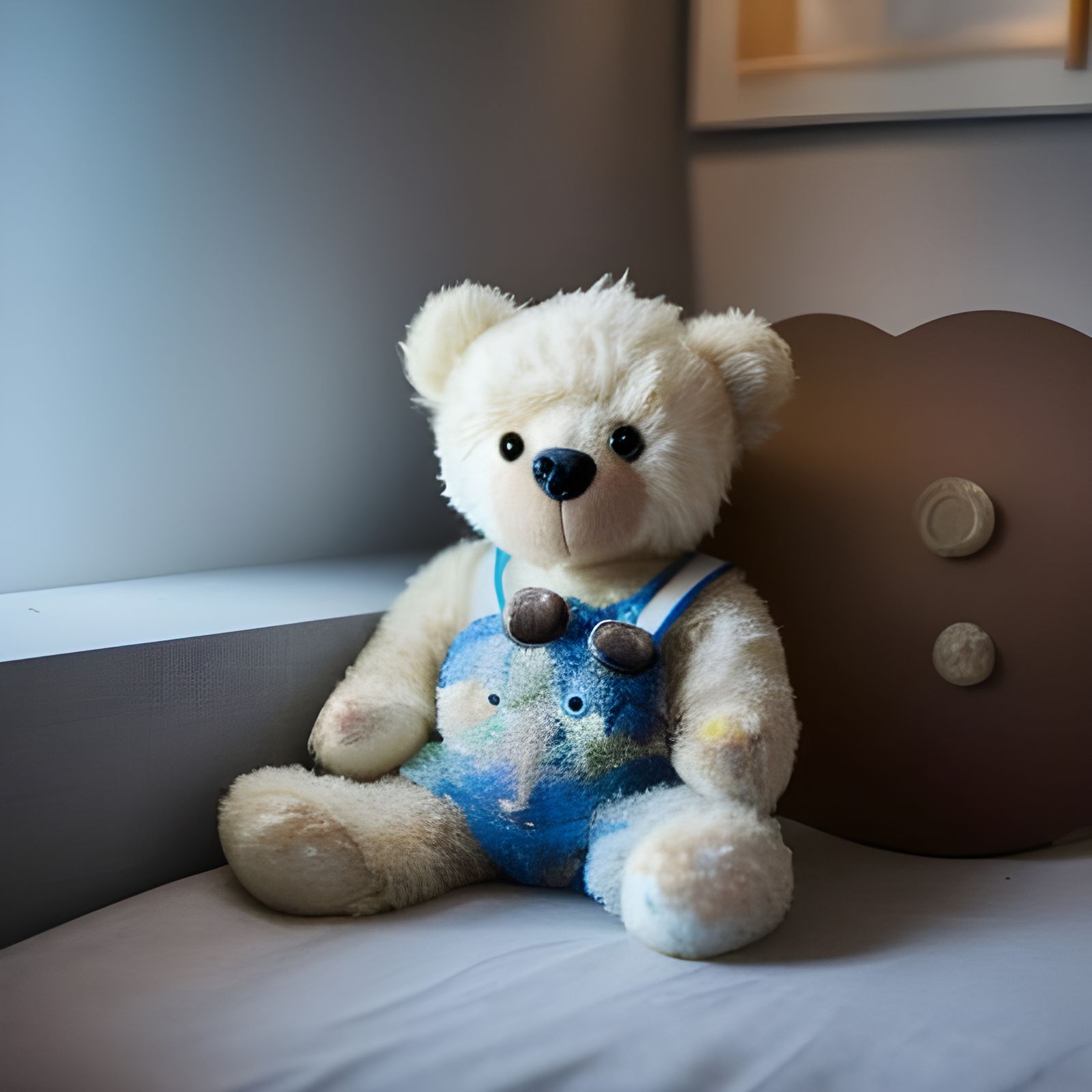 Wounded Teddy Bear in Playroom, 3D Digital Art