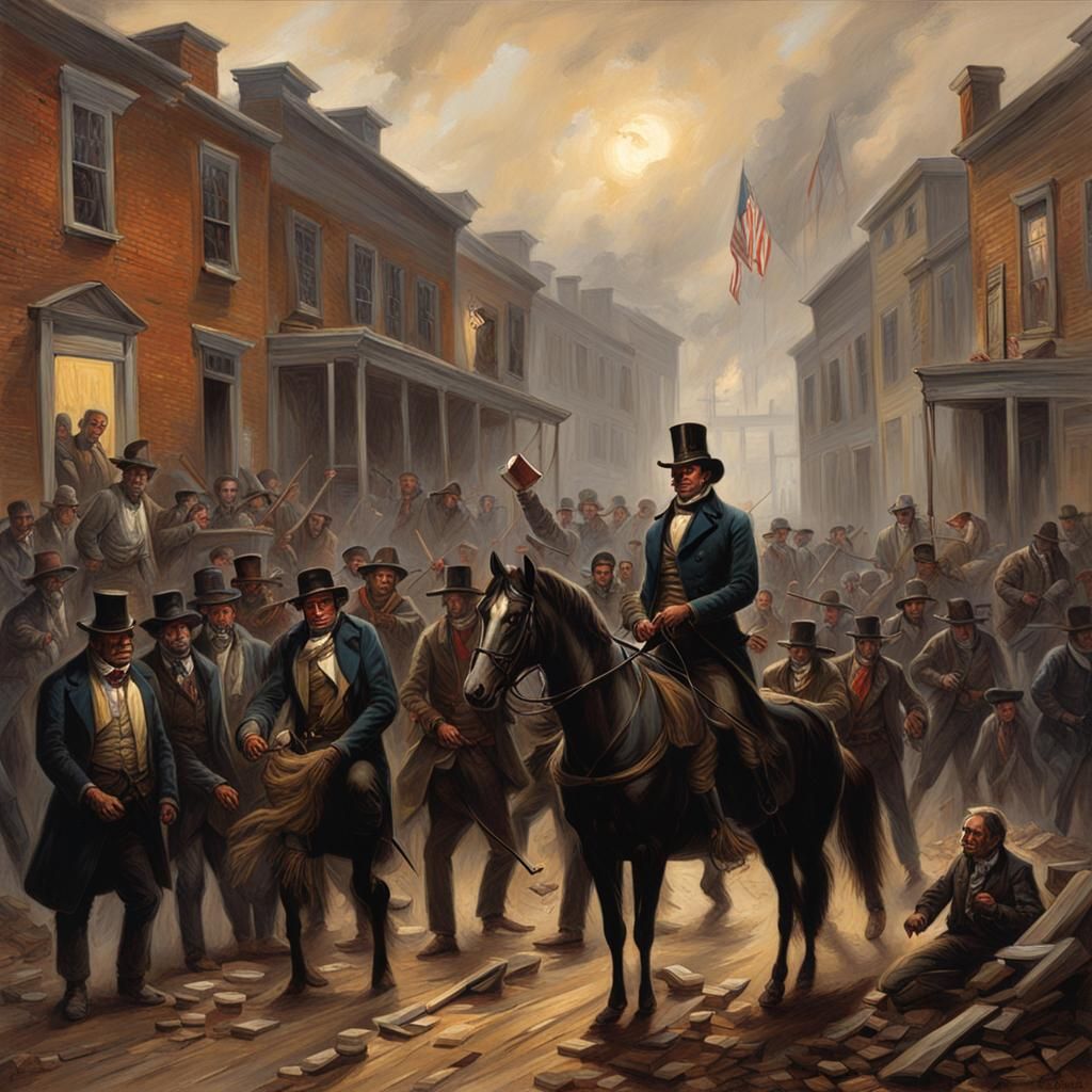 Sinister Revolution Scene in 1850