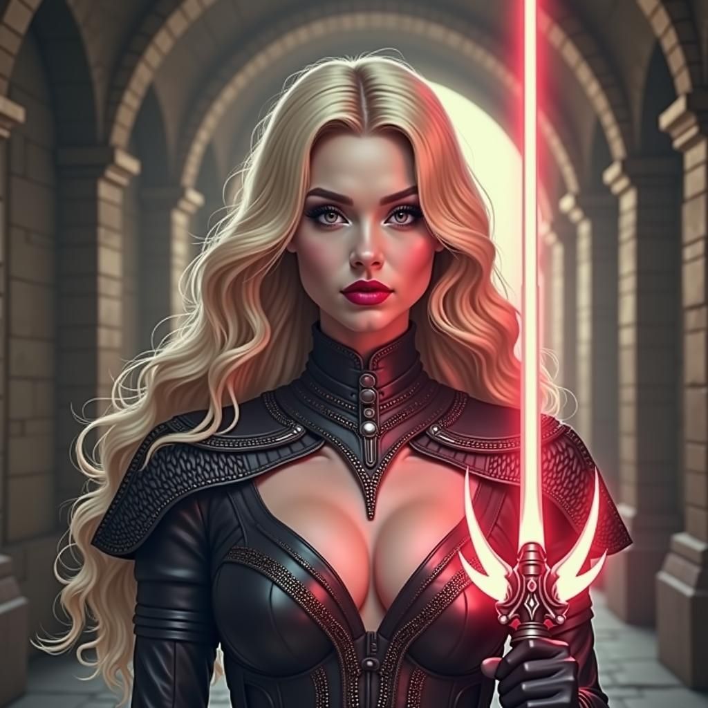 Darth Zannah Portrait in Dark Space-Opera Style