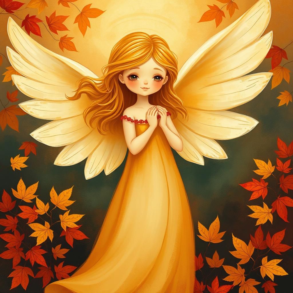 Autumn Angel in Ethereal Fantasy Style