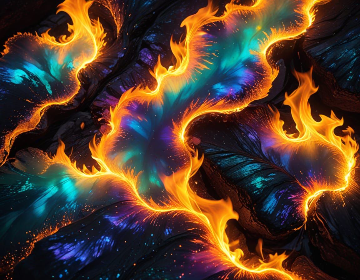 Mesmerizing Aurora Borealis Fire Display