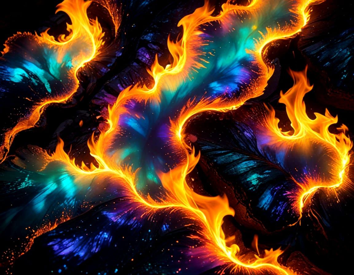 Mesmerizing Aurora Borealis Fire Display