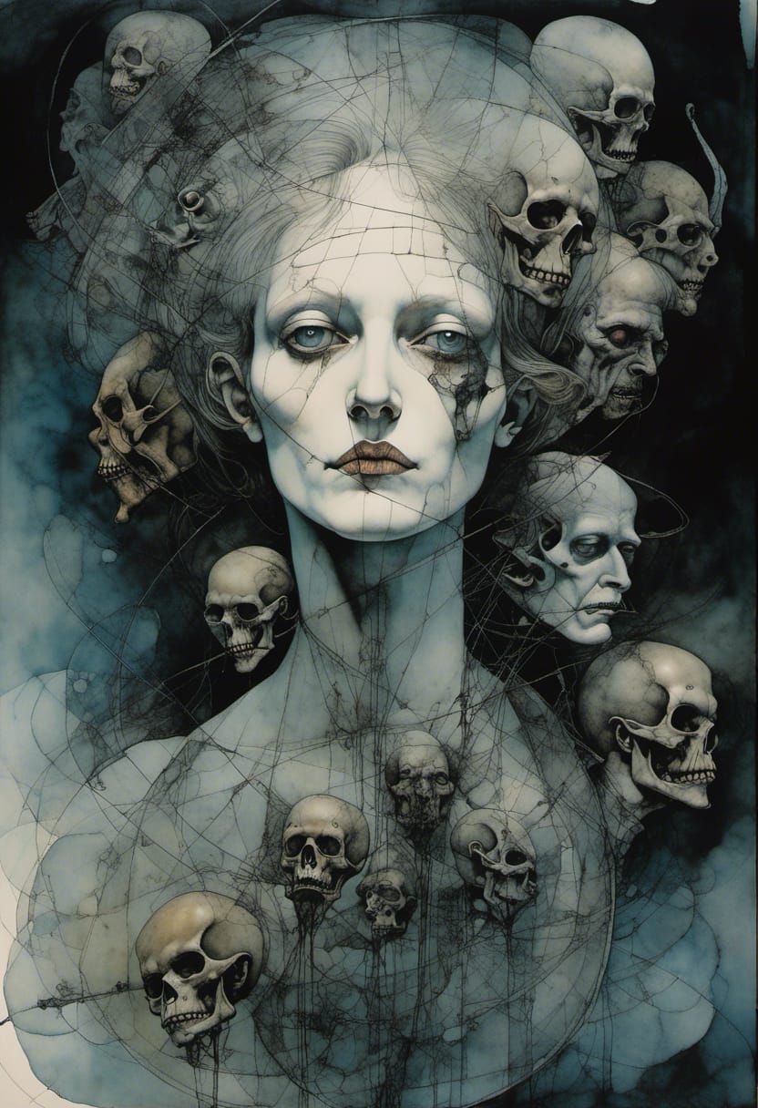 Jodie Foster's Army: Semi-Automatic Watercolor Drawing