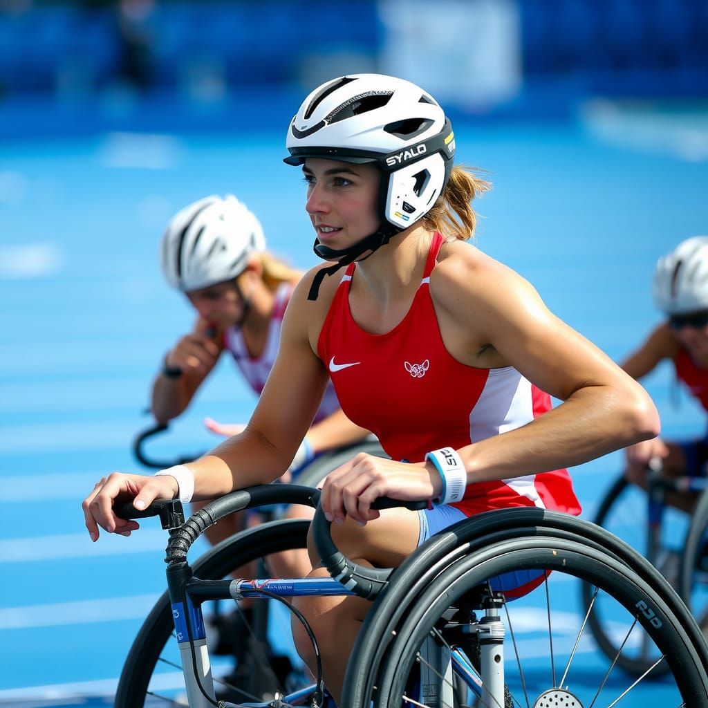 Paralympic Athletes in Intense Competition