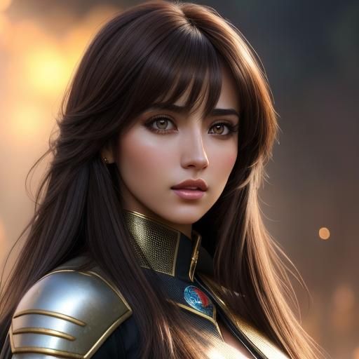 Beautiful Spanish Woman Portrait in Hyperrealism