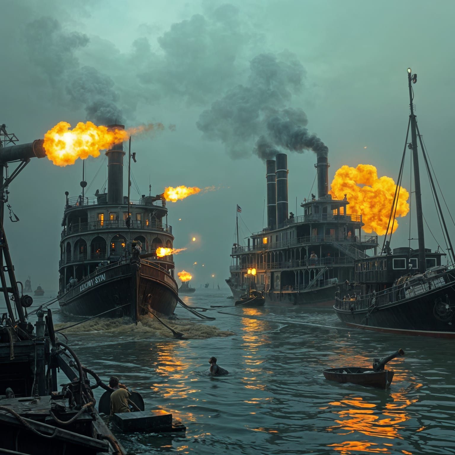 Epic Steampunk Apocalypse: Abandoned Steamboats in Catastrop...
