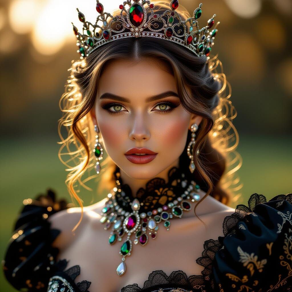 Cursed Queen in Jewels Halloween Costume