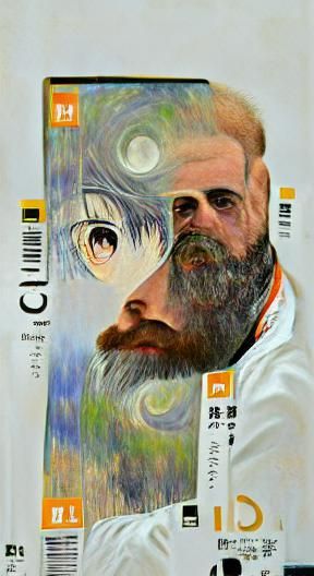 Manga Cover in Style of Monet and Klimt