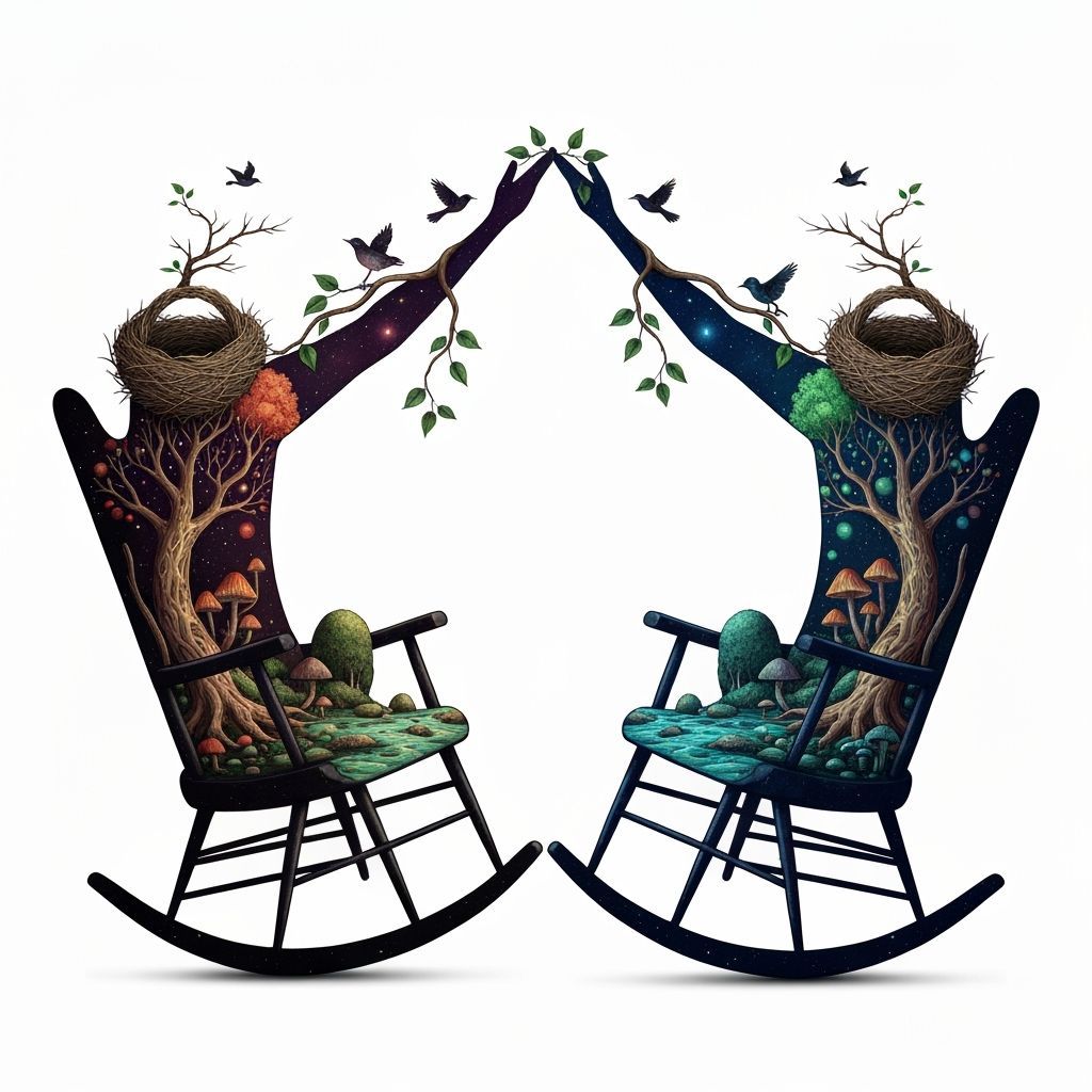Intertwined Rocking Chairs: A Surreal Ernst Haeckel Mindscap...