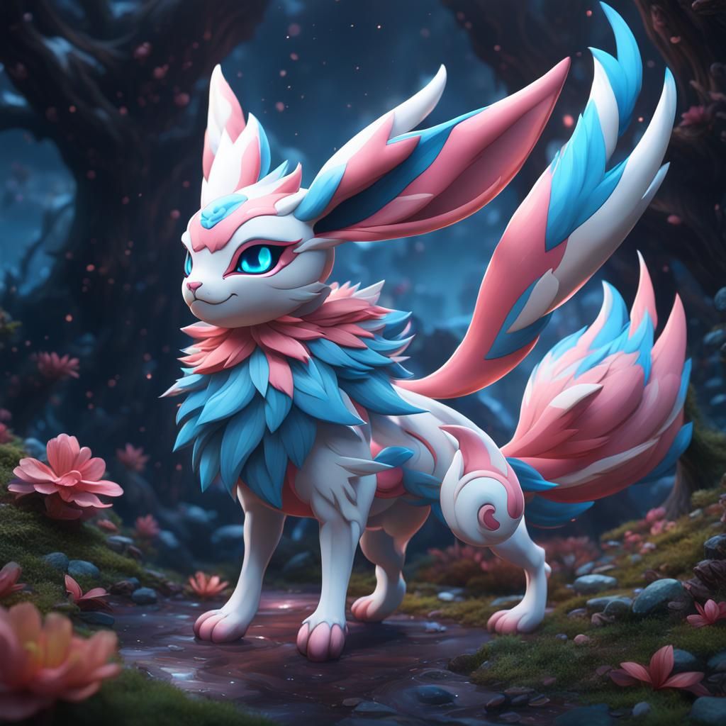 Detailed Matte Painting of Sylveon