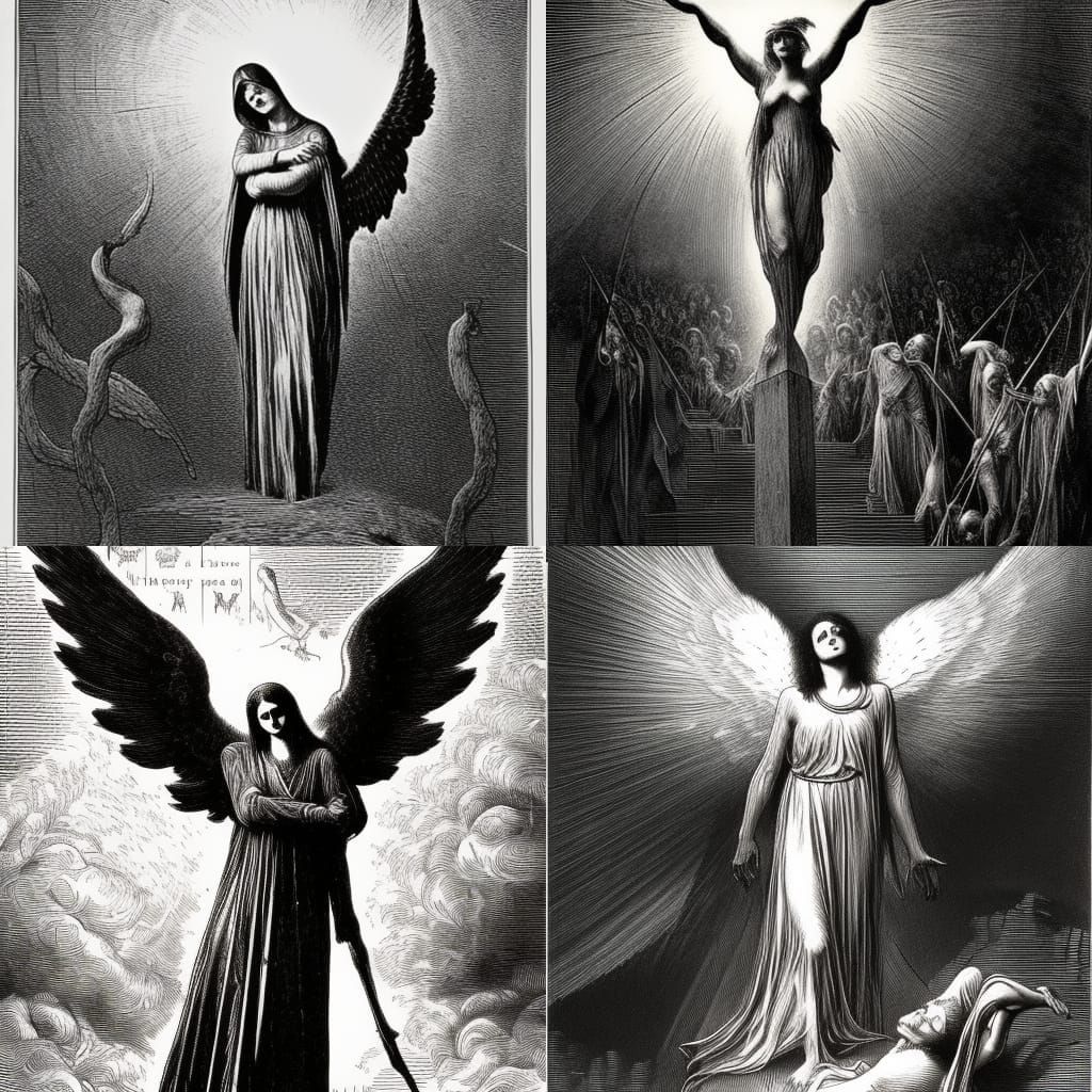 Angel of Death in Doré Style