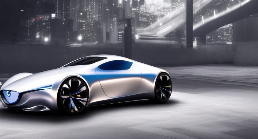 Cyberpunk Mazda Vision Electric Sports Car Concept